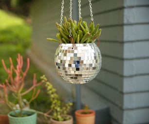 Disco Ball Hanging Planter